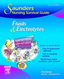 Saunders Nursing Survival Guide: Fluids and Electrolytes