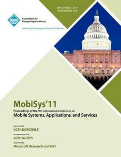 MobySys 11 Proceedings of the 9th International Conference on Mobile Systems, Applications and Services