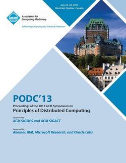 Podc 13 Proceedings of the 2013 ACM Symposium on Principles of Distributed Computing