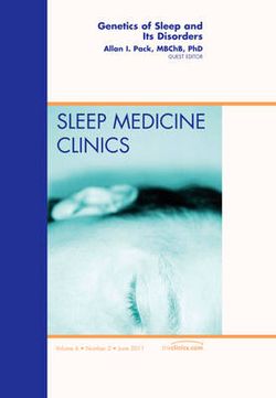 Genetics of Sleep and Its Disorders, An Issue of Sleep Medicine Clinics: Volume 6-2