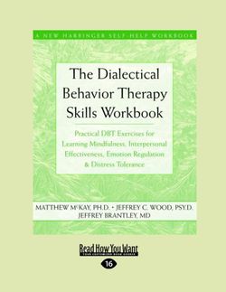 The Dialectical Behavior Therapy Skills Workbook