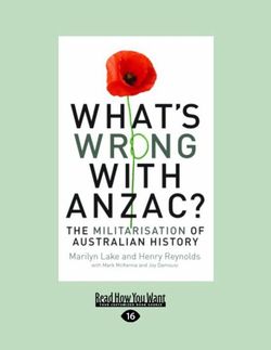 What's Wrong With Anzac?