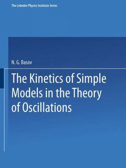 The Kinetics of Simple Models in the Theory of Oscillations