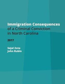 Immigration Consequences of a Criminal Conviction in North Carolina