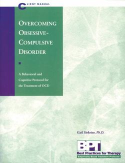 Overcoming Obsessive-Compulsive Disorder