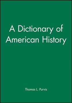 A Dictionary of American History