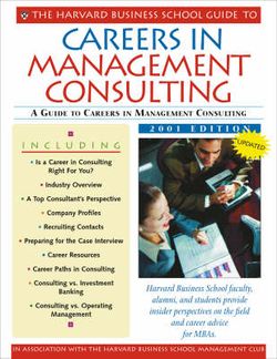 The Harvard Business School Guide to Careers in Management Consulting 2002