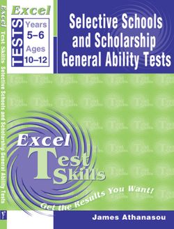 Excel Test Skills : Selective Schools & Scholarship General Ability Tests