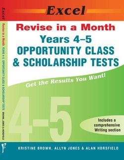 Excel Revise In A Month Opportunity Class & Scholarship Tests