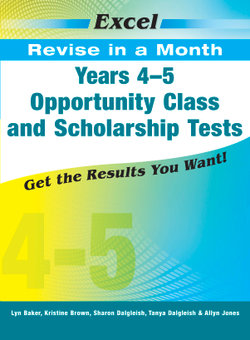 Excel Revise in a Month Opportunity Class and Scholarship Tests Years 4-5