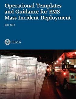 Operational Templates and Guidance for Mass EMS Incident Deployment.