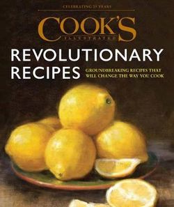 Cook's Illustrated Revolutionary Recipes