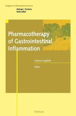 Pharmacotherapy of Gastrointestinal Inflammation