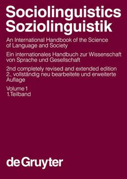 Sociolinguistics / Soziolinguistik. Volume 1