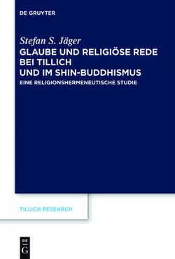 Glaube und Religi?se Rede bei Tillich und im Shin-Buddhismus