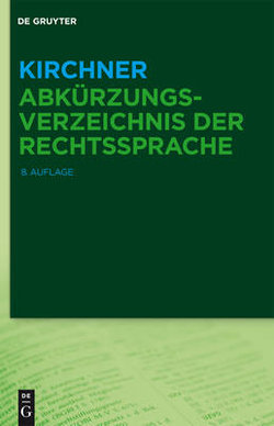 Kirchner - Abkuerzungsverzeichnis der Rechtssprache