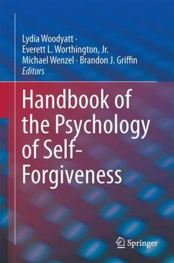 Handbook of the Psychology of Self-Forgiveness