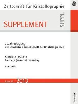 21. Jahrestagung der Deutschen Gesellschaft Für Kristallographie; March 2013, Freiberg, Germany