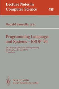 Programming Languages and Systems - ESOP '94