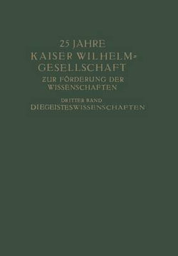 25 Jahre Kaiser Wilhelm-Gesellschaft