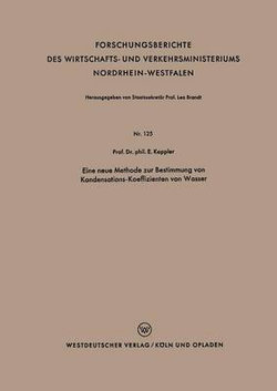 Eine Neue Methode Zur Bestimmung Von Kondensations-Koeffizienten Von Wasser