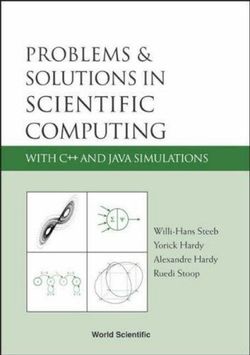 Problems And Solutions In Scientific Computing With C++ And Java Simulations