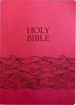 KJV Holy Bible, Wave Design, Large Print, Berry Ultrasoft