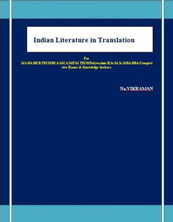 Indian Literature in Translation