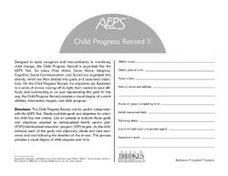 Assessment, Evaluation, and Programming System for Infants and Children (AEPS (R))